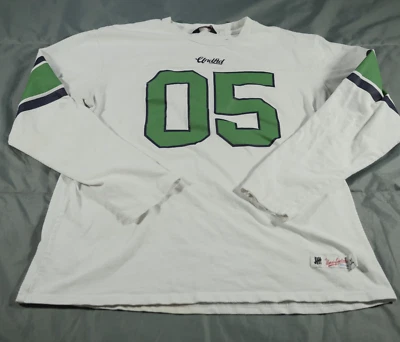 Undefeated Undftd Sweater Mens XL White Green Pullover Sweatshirt Waffle Knit - Image 1 of 4