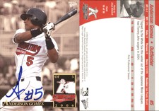 Anderson Gomes Signed 2006 MultiAd Kannapolis Intimidators Card Auto AU
