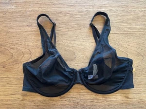 Sujetador con aros ajustable Le Mystere negro 34DD transparente sin forro ¡NUEVO SIN ETIQUETAS! - Imagen 1 de 2