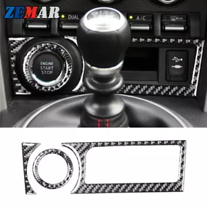 Botón de arranque del motor de fibra de carbono caja de almacenamiento embellecedor para Toyota 86 Subaru BRZ 17-19 - Imagen 1 de 11