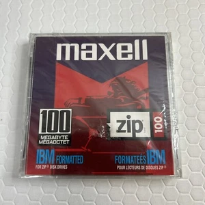 Maxell Zip Disk 100 Mo scellé individuellement IBM formaté 100 Mo - Photo 1/4