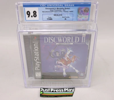 Discworld II Mortality Bytes PlayStation PS1 1997 Psygnosis Sealed CGC 9.8 A+ - Imagem 1 de 4