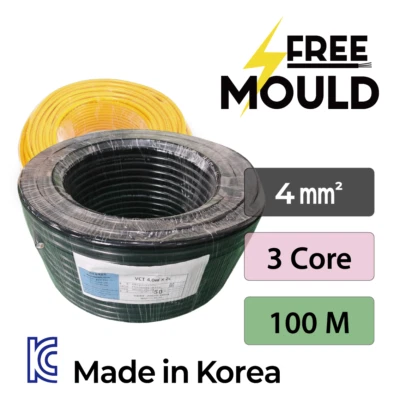 Cable redondo flexible eléctrico 4 mm 3 núcleos 100 m rollo Foto 1 de 3