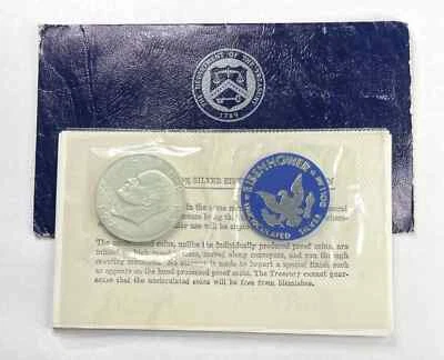 1971 S IKE Eisenhower 40% Silver Dollar US Coin Blue Ike Brilliant Uncirculated - Image 1 of 4