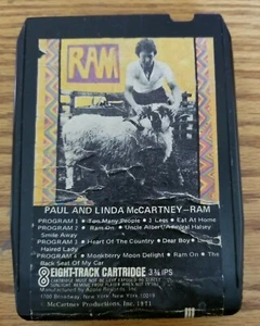 Vintage 8 Track Paul & Linda McCartney Apple RAM 8XW 3375 '71 - Imagen 1 de 3