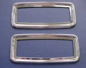 Chrom Seitenblinker Rahmen für Mercedes W124 W140 eckig - Picture 1 of 1