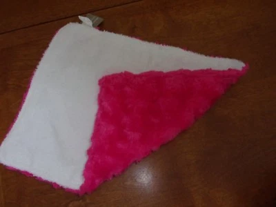 TREND LAB  PINK  BLANKET hot fuschia white security baby lovey 10x12" swirl - Image 1 of 2
