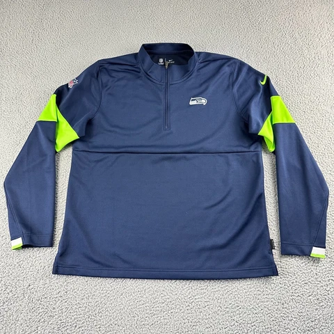 Seattle Seahawks Nike NFL On Field Apparel Jacket Men's Blue Navy Size Large Cover