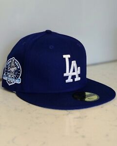 NEW ERA 59FIFTY 5950 LOS ANGELES DODGERS SIDE PATCH FITTED HAT CAP SIZE 6 7/8