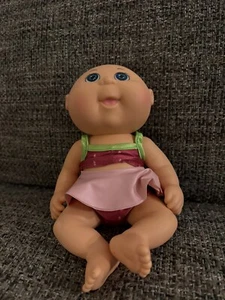 2015 Wicked Cool Toys Cabbage Patch Girl Plastic Bald Blue Eyes Swim Tube - Picture 1 of 4