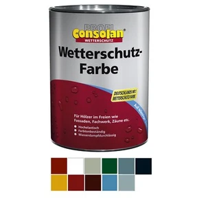 Consolan Wetterschutzfarbe 10 L außen Holzschutzlack Deckfarbe Imprägnierung - Bild 1 von 22