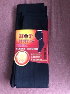 Women's Ladies Thermal Fleece Leggings 4.9 TOG Black Tummy Control Thick Pants - Picture 1 of 2