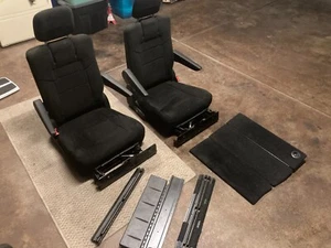 Dodge Grand Caravan Stow n Go Seats - Mid Row - Black Cloth - Both - Picture 1 of 13