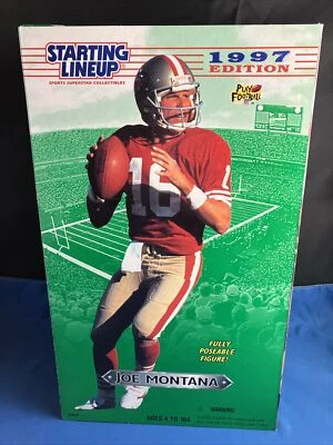 Joe Montana 1997 NFL San Francisco Forty-Niners Hasbro alineación inicial sin usar, en caja Foto 1 de 4