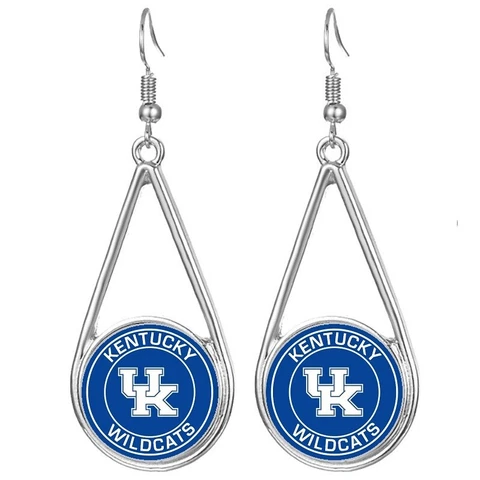 Kentucky Wildcats Womens Silver Drop Dangle Earrings w Gift Pkg D29 Cover