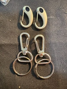 (4) Jewelry loose clamps silver snap shut - Picture 1 of 1