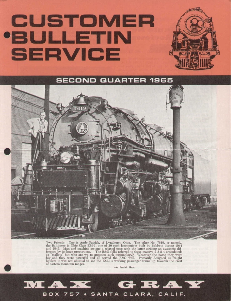 catalogo MAX GRAY Customer Bulletin Service Second Quarter 1965 KTM HO & O E  aa - Immagine 1 di 2