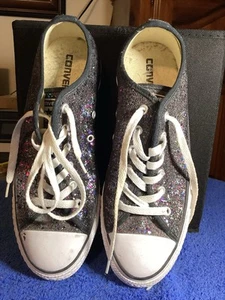 Sneakers Converse All Star basse stringate glitter donna taglia 9 - Foto 1 di 10