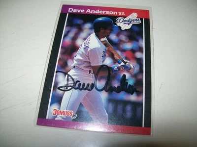 1989 DONRUSS DAVE ANDERSON AUTOGRAPH SIGNED AUTO #434 LOS ANGELES DODGERS - Image 1 of 2