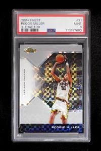 2004 Topps Finest Reggie Miller #31 X-Fractor /199 Indiana Pacers NBA PSA 9 - Picture 1 of 15