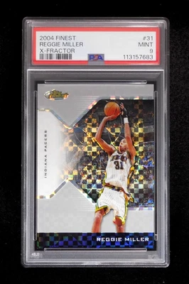 2004 Topps Finest Reggie Miller #31 X-Fractor /199 Indiana Pacers NBA PSA 9 - Image 1 of 4