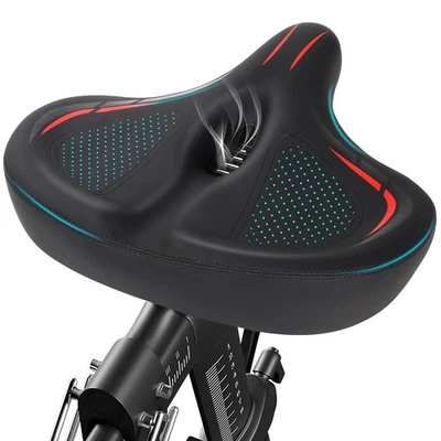 Asiento de bicicleta, asiento de bicicleta para mujer hombre extra cómodo ancho, transpirable de gran tamaño... Foto 1 de 4
