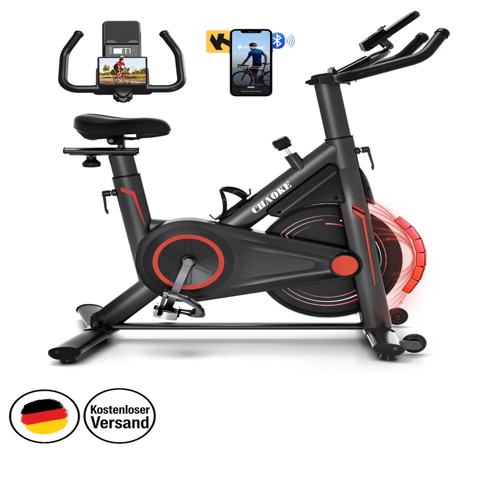 Heimtrainer Fahrrad mit App, CHAOKE Profi Ultra-Leiser Indoor-Hometrainer mit...