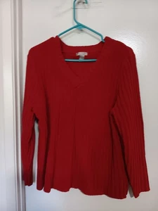 WHITE STAG DAMEN PULLOVER ROT PULLI LANGARM GRÖSSE 1X (16W) - Bild 1 von 2