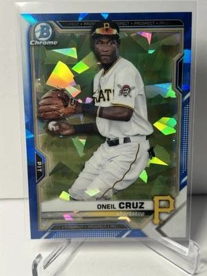 2021 Bowman Chrome Oneil Cruz Prospect Atomic Refractor Blue #BCP-24 - Image 1 of 2