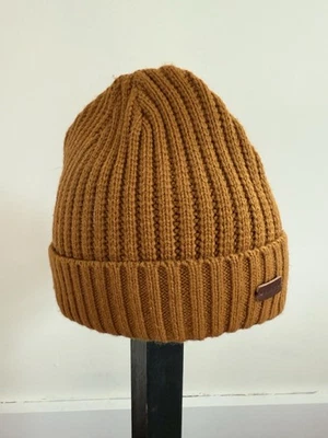 Nuevo Fat Face DIJON ORO MOSTAZA Punto Acanalado Reloj Gorra Gorro Hombres Mujeres O/S Foto 1 de 4