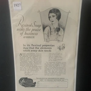 Vintage 1927 Resinol Soap Wins The Praise of Business Women Ad Advertisement - Picture 1 of 2