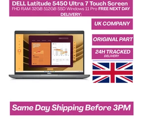 DELL Latitude 5450 Ultra 7 Touch Screen FHD RAM 32GB 512GB SSD Windows 11 Pro - Picture 1 of 7