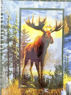 НОВАЯ занавеска для душа из ткани Majestic Moose Hautman Bros Canada Cabin Lodge 70 дюймов x 72 дюйма - Изображение 1 из 4