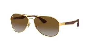 RAY BAN | NEW | 3549 MEDIUM | 3549 001 - T5 | GOLD | GRADIENT BROWN - Picture 1 of 4