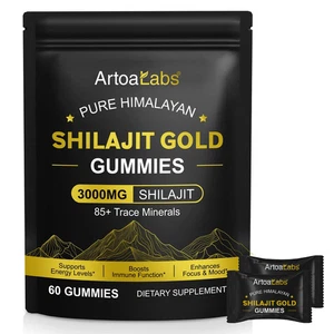 Shilajit Gummies Fulvic Acid Diet Supplement Shilajit Resin Himalayan Boost - Picture 1 of 11