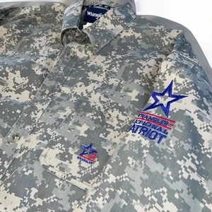 Men’s Wrangler National Patriot Military  Digital Camo Print  XXL Button Down - Picture 1 of 11