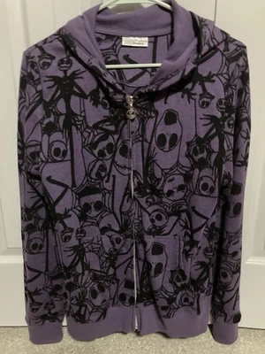 The Nightmare Before Christmas Purple & Black Hoodie Sz. XL - Image 1 of 4