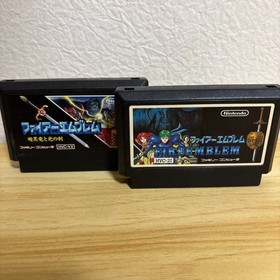 SYY141 Nintendo Famicom FIRE EMBLEM Shadow Dragon Side story 2Games SET Japan
