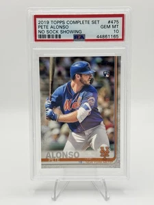 2019 Topps - Complete Set Variation Pete Alonso #475 No Sock Showing (SP) (RC) - Picture 1 of 2