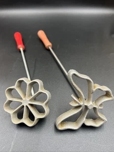 Stampi per waffle vintage HANDI HOSTESS stampi per farfalle e fiori con manici - Foto 1 di 9