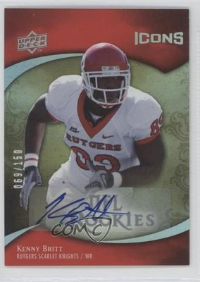2009 Upper Deck Icons NFL Rookies Auto /150 Kenny Britt #117 Rookie Auto RC - Image 1 of 2