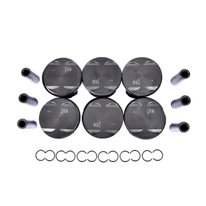 6 pcs Piston Set For BMW 3 5' E46 E39 E60 E61 Z4 E85 325i 525i 2.5i M54 B25 - Picture 1 of 11