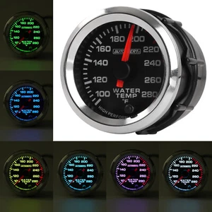 2" Wassertemperaturanzeige Zusatzinstrument Gauge 7Farben LED 100-280℉ + Sensor - Bild 1 von 10