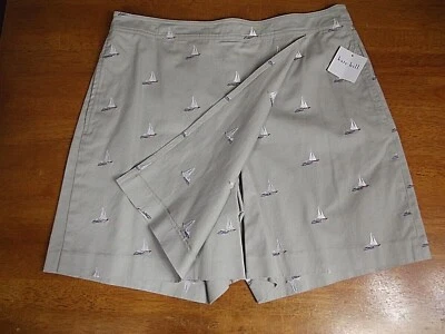 Новый Kate Hill женщин миниатюрный 10P парусник камень плоский передний Chino юбка короткие $80 - Изображение 1 из 4