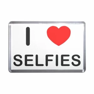 Selfies I Love Herz Kunststoff Kühlschrankmagnet (S, M, L, XL) - Bild 1 von 10