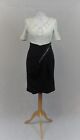 Karen Millen Black & Off White Block Mini Dress Size 14 Uk Used Cr027 Gg 01