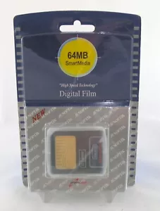 RARE BRAND NEW 64MB SMARTMEDIA CAMERA MEMORY CARD FOR FUJIFILM FINEPIX/OLYMPUS - Picture 1 of 2