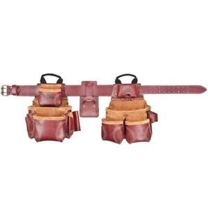 Custom Leathercraft 21453 18 Pkt Pro Framer's Heavy Duty Leather Tool Belt - Picture 1 of 1