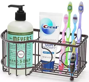 Multi-Functional 6 Slots Toothbrush Holder, Bronze - Picture 1 of 7