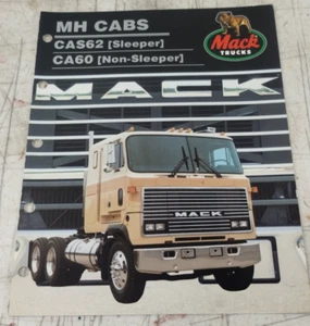 Folleto de ventas de camión Mack Trucks 1983 cabinas MH para dormir/sin dormir - Imagen 1 de 4